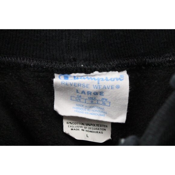 Vintage Champion Reverse Wave Sweatpants Mens Black Big Embroidered Logo Large L - Picture 4 of 7